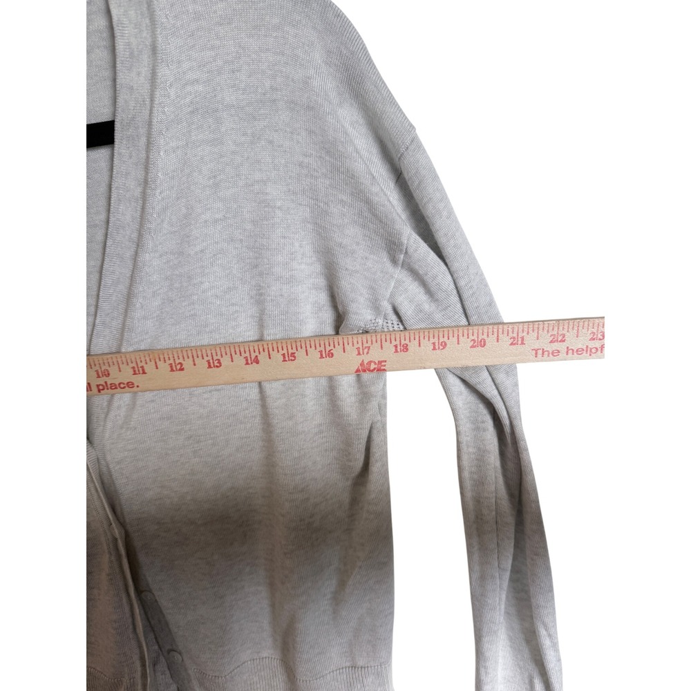 Athleta Gray Cardigan S/XS V Neck Button Front Minimalist Teacher Travel - Picture 6 of 10